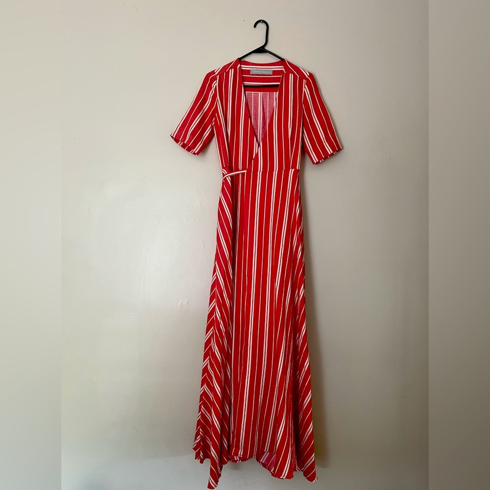 Christine Alcalay Linen Wrap Dress